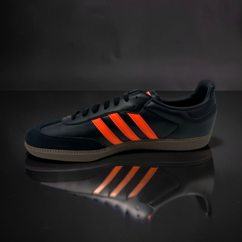 adidas Samba OG Core Black Impact Orange Gum Mens Shoes Size 14 Sneakers JR0910 - Picture 4 of 14
